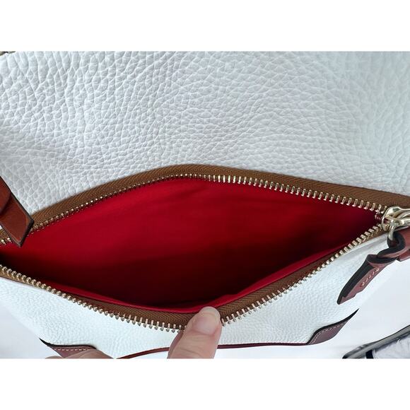 Dooney & Bourke Pebble Leather Crossbody White Handbag Purse Designer Classic - Picture 5 of 16